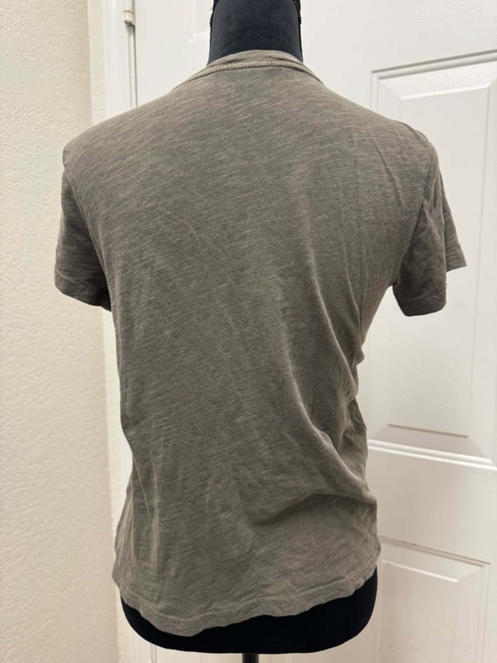 Lucky Brand Olive Short Sleeve Tee with Floral & Butterfly Embroidery - Picture 3 of 4